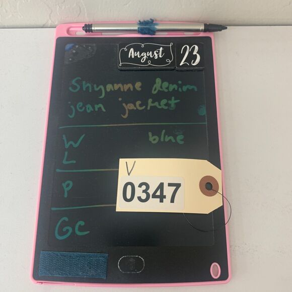 Shyanne Jacket Womens L Large Denim Button Front Pockets Collar Cropped Fray Hem - Picture 9 of 11